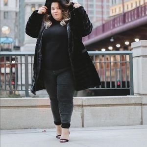 Acid Wash Black Skinny Jeans